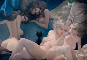 The Young Bride and Her Friends (detail), from Bluebeard by Charles Perrault