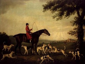 Huntsman with Hounds in a Landscape