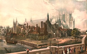 Westminster Hall and Abbey, After J. Gendall