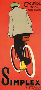 Poster advertising Simplex Amsterdam bicycles