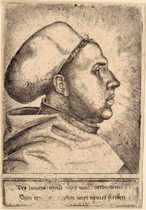 Portrait of Martin Luther by Daniel Hopfer