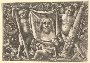 The Sudarium Held by Two Angels
