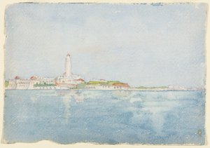 Sketch Taken at Algiers, North Africa, Travel Sketch by Daniel Hudson Burnham