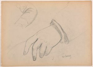 George D. Seney, Hand and Arm study; Verso: Left Foot, 1881 by Daniel Huntington