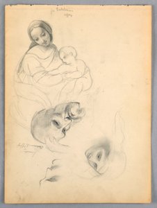 Madonna and Child after F, October 1844 by Daniel Huntington