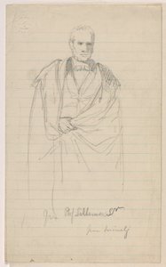 Prof. Benjamin Silliman, Sr. Standing; Left: Prof. Benjamin Silliman, Sr. Seated, 1858 by Daniel Huntington