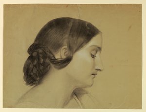 Profile of a Woman with a Braided Knot, ca. 1845 by Daniel Huntington