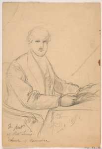 Robert Lenox Seated at a Desk for the Chamber of Commerce Portrait, 1865 by Daniel Huntington