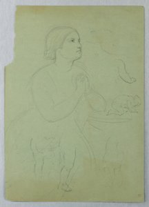 Study for "Communion of the Sick", 1845 by Daniel Huntington