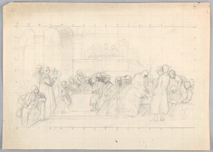 Study for "Scientific Group", 1858 by Daniel Huntington