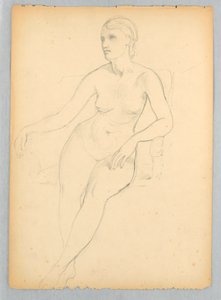 Seated Nude Study for Portrait of Helen Hamersley by Daniel Huntington