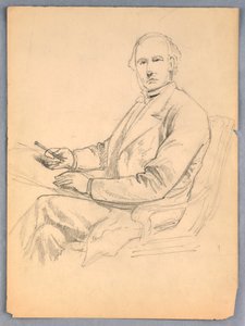 Sketch for Portrait of a Seated Man by Daniel Huntington