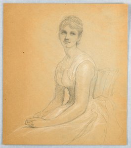 Sketch for Portrait of a Woman by Daniel Huntington