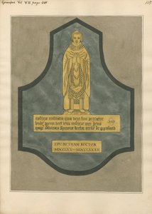 Brass Plate for Thomas Symons from Greenford Church by Daniel Lysons