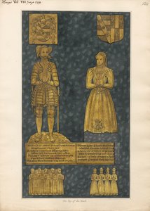 Brass Plate on top of the Tomb of Thomas and Elizabeth Higate from Hayes Church