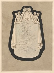 Memorial to Carous Scarburgh from Cranford Church by Daniel Lysons