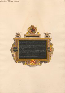 Memorial to Elizabeth Heigham from East Ham Church by Daniel Lysons