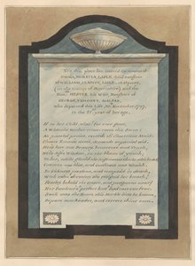 Memorial to Emma Horatia Lisle from Hampton Church by Daniel Lysons