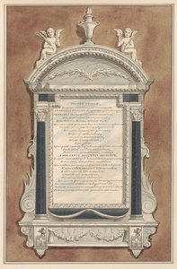 Memorial to Francis Phelips, from Sunbury Church by Daniel Lysons