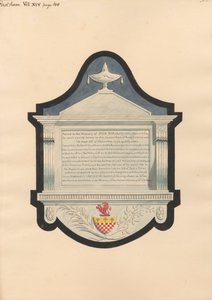 Memorial to Inyr Burgess, from East Ham Church by Daniel Lysons