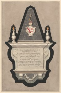 Memorial to James Eckersall and His Wife Catherine and His Second Wife Jane from Drayton Church by Daniel Lysons