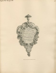 Memorial to John Watt from Enfield Church by Daniel Lysons