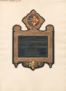 Memorial to Mary Heigham from East Ham Church