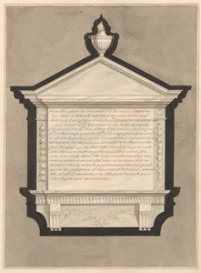 Memorial to Mrs. Martha Whish, from Stanwell Church by Daniel Lysons