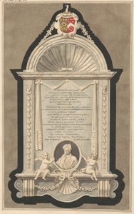 Memorial to William Smith from Cranford Church by Daniel Lysons