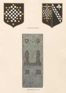 Monument with Missing Brass Plates of James and Eleanor Walsingham, Chislehurst by Daniel Lysons