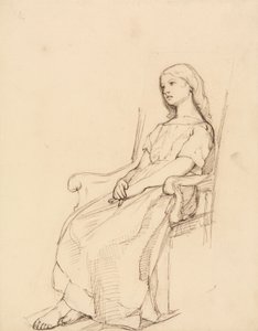 Study of a Young Girl, Seated by Daniel Maclise