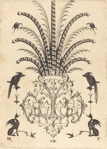 Brooch with Table-Stones, Flying Scorpions at Top, and Dogs at Bottom by Daniel Mignot