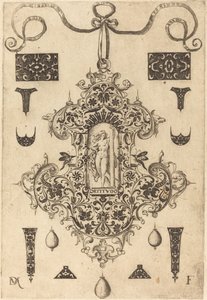 Large Pendant, Strength Standing at Centre by Daniel Mignot