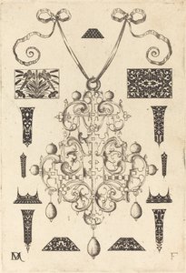 Large Pendant, Surrounded by Thirteen Studs by Daniel Mignot