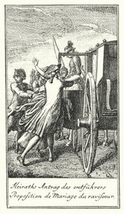 Marriage Proposal of the Kidnapper by Daniel Nikolaus (after) Chodowiecki