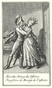 Marriage Proposal of the Officer by Daniel Nikolaus (after) Chodowiecki