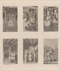 6 Plates on the "Prussian-Brandenburg State History" by Daniel Nikolaus Chodowiecki