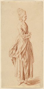 A Standing Lady in a Day Dress by Daniel Nikolaus Chodowiecki