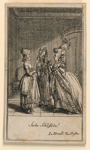 An Elderly Woman Scolding a Girl, Illustration of the Play 