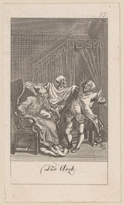Doctor, Plate 12 of the Series "The Dance of Death" by Daniel Nikolaus Chodowiecki