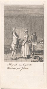 Motives for Marriage and Their Consequences. Plate 3 by Daniel Nikolaus Chodowiecki