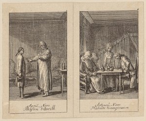 Sheets 3 and 4 for Centifolium Stultorum, Follies by Daniel Nikolaus Chodowiecki