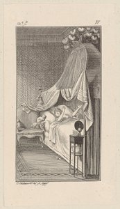 Caesar Wants to Jump on the Bed of the Dreaming Lady Charlotte by Daniel Nikolaus Chodowiecki