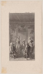Clarisse Harlowe Defends Herself Before Assembled Family by Daniel Nikolaus Chodowiecki
