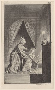 Clarisse Pleads for the Preservation of Her Virtue and Honor by Daniel Nikolaus Chodowiecki