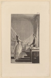 Clarisse Accuses Lovelace of Helplessness, Dishonor, and Theft of All Peace and Virtue by Daniel Nikolaus Chodowiecki