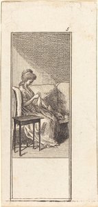 Girl Seated, Sewing