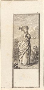 Girl with an Ostrich Feather Headdress by Daniel Nikolaus Chodowiecki