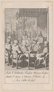 Charles V Enfeoffs Elector Maurice of Saxony, Sheet 3 of the Series 