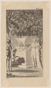 Miss Bruce with Her Friend at a Tomb, Plate 12 from 
